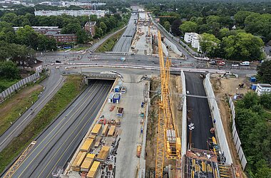 Drohnenbild © ARGE A7 Tunnel Altona