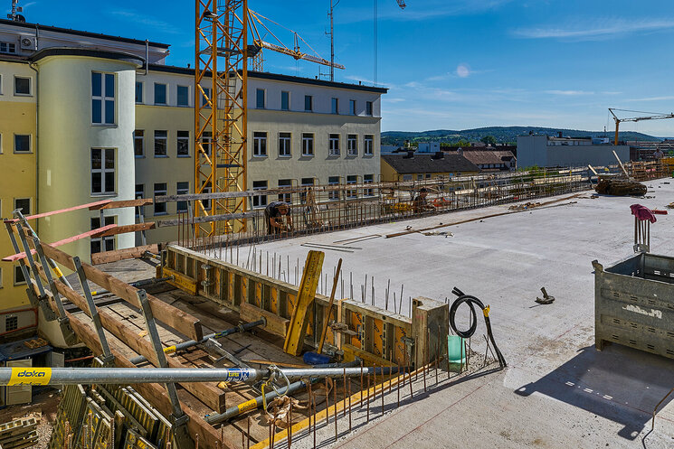 Dach im Bauzustand