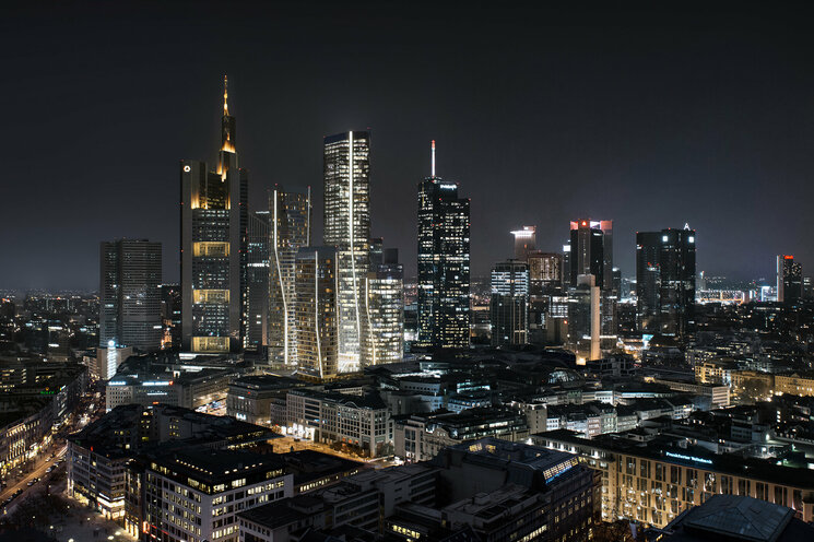 FOUR Skyline in der Nacht 