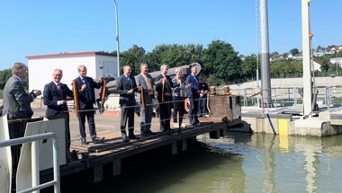 Schleuse Aldingen Inbetriebnahme