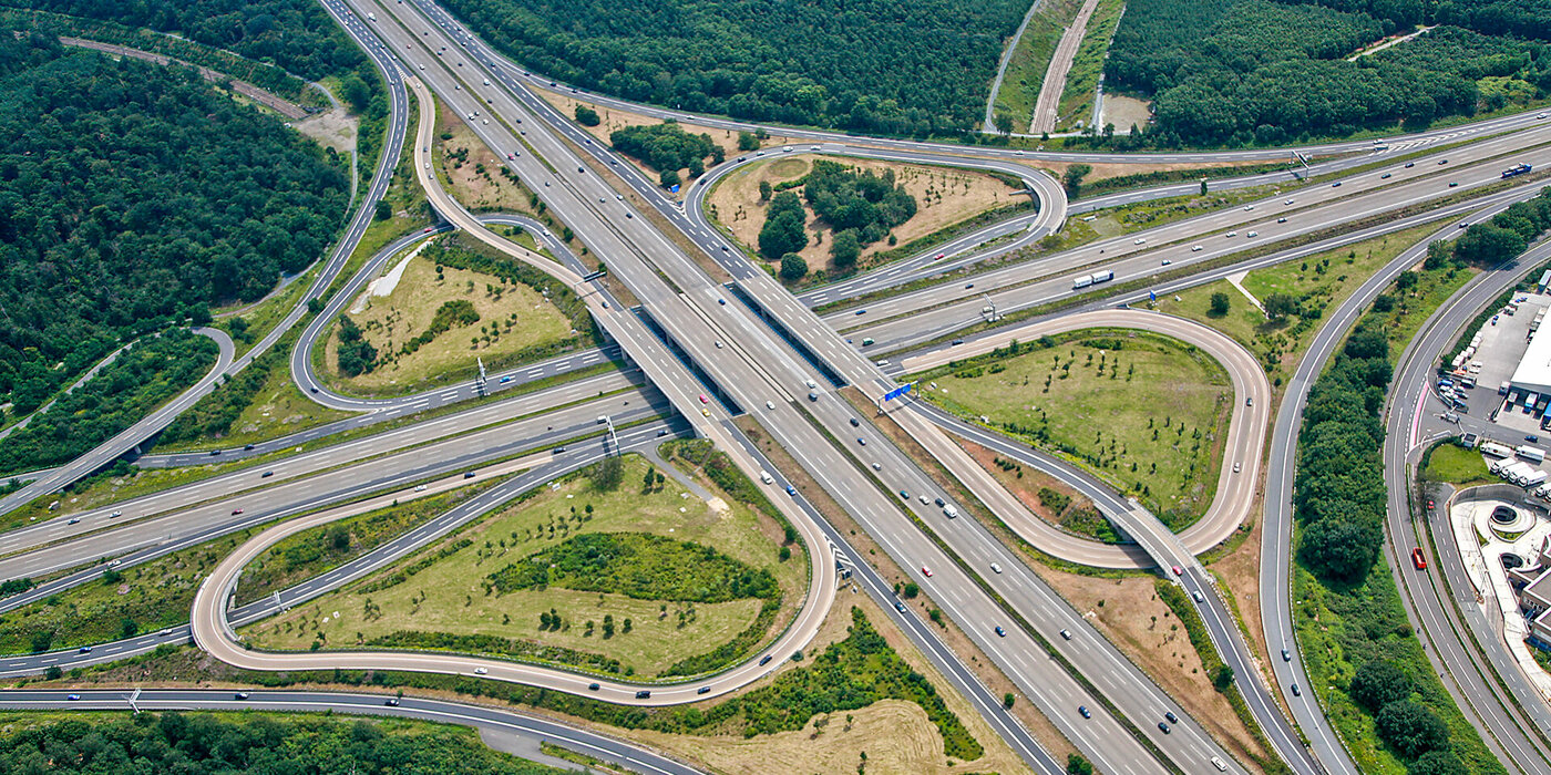 Luftansicht Frankfurter Kreuz