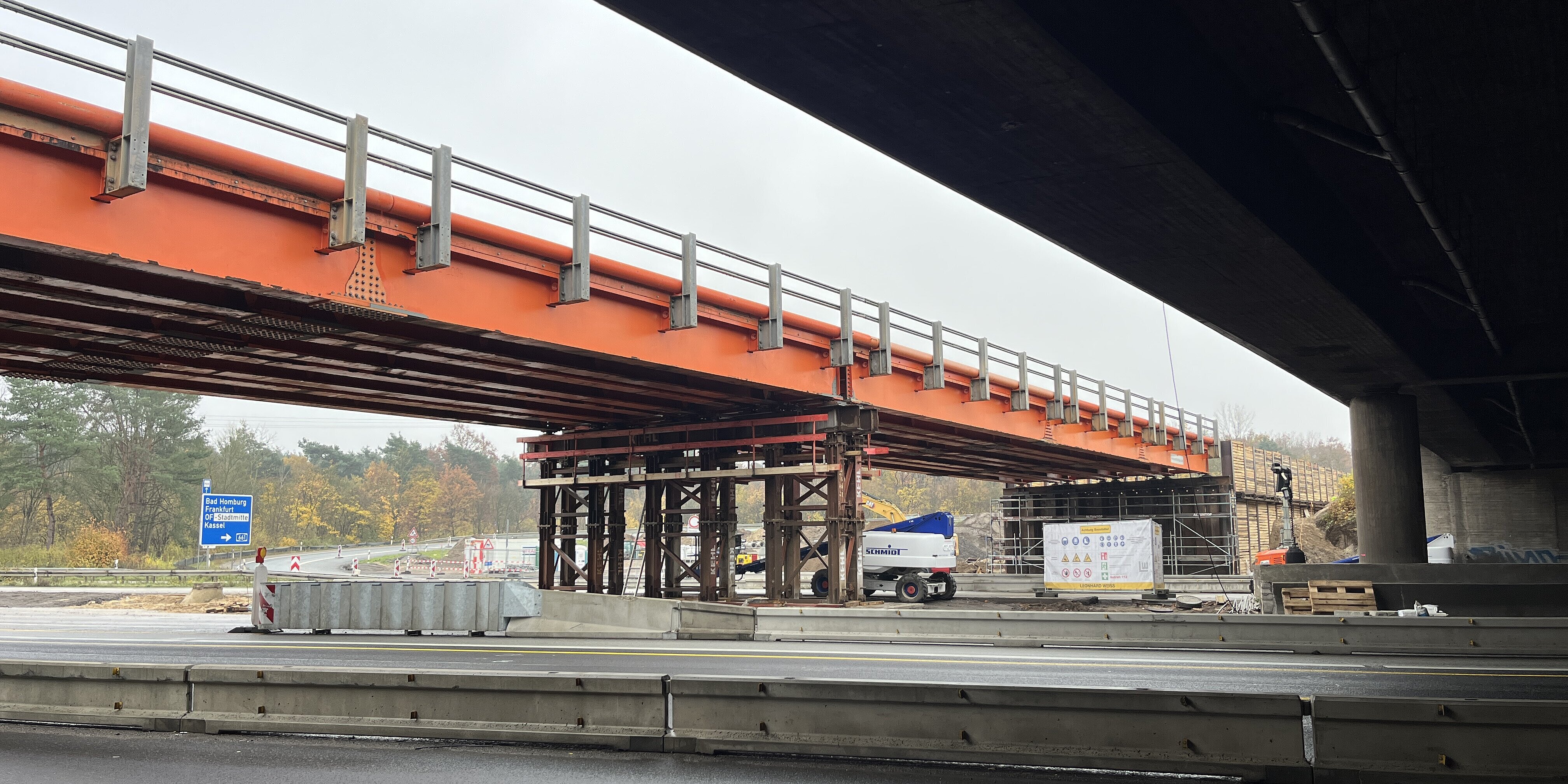 Behelfsbrücke Ost am Offenbacher Kreuz © KREBS+KIEFER