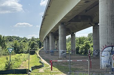 Bestandsbauwerk Vorlandbrücke Mombach, Bereich südlich der L423