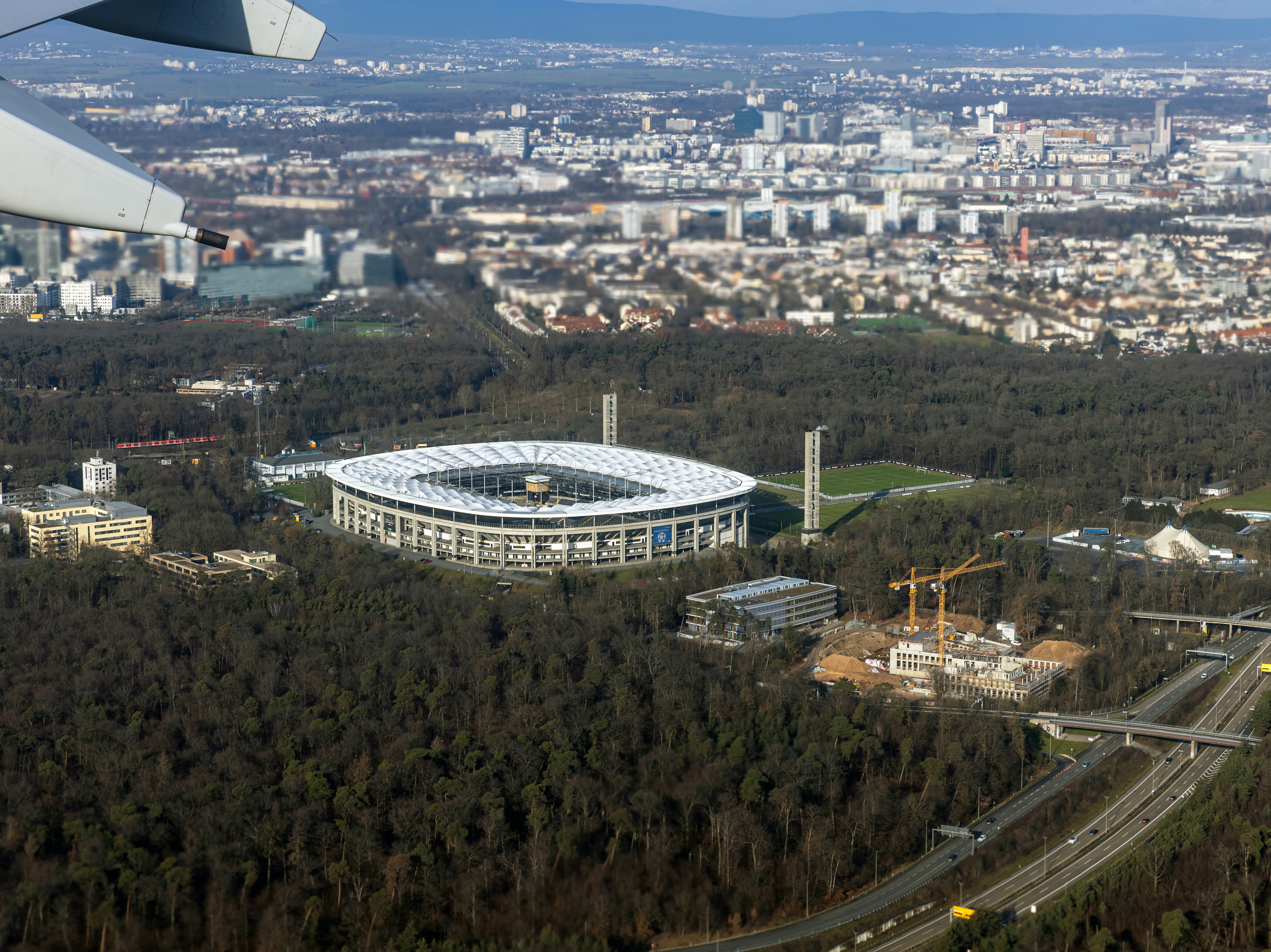 Luftbild Fußballstadion