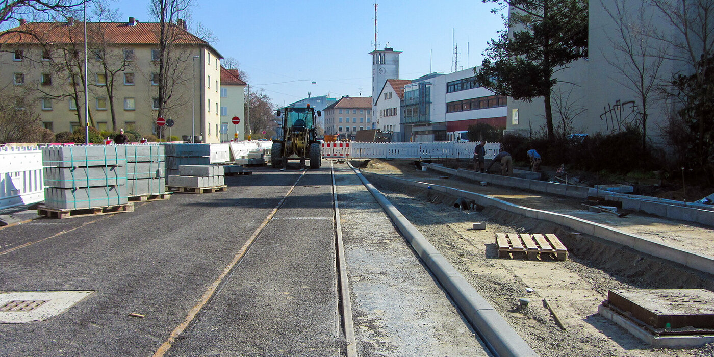 Straße im Bauzustand