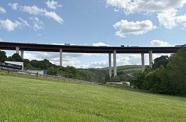 Seitenansicht Talbrücke Rinsdorf © KREBS+KIEFER 