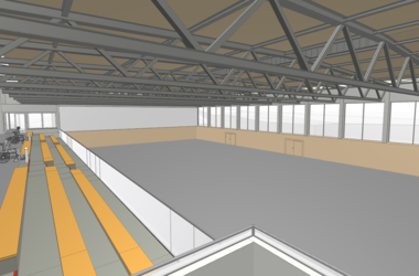 Visualisierung des Innenbereichs der Halle © Dr.-Ing. Knut Hauswald
