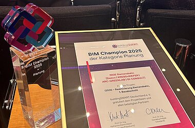 Die Auszeichnung "BIM Champion 2025 in der Kategorie Planung'